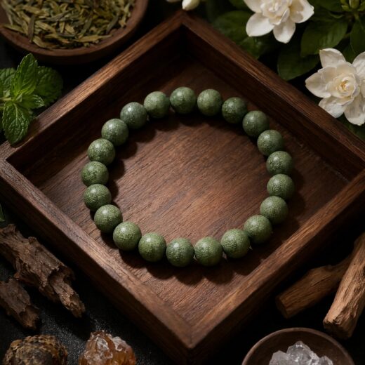 Refresh & Clarity – Tea Jasmine Herbal Incense Bead Bracelet