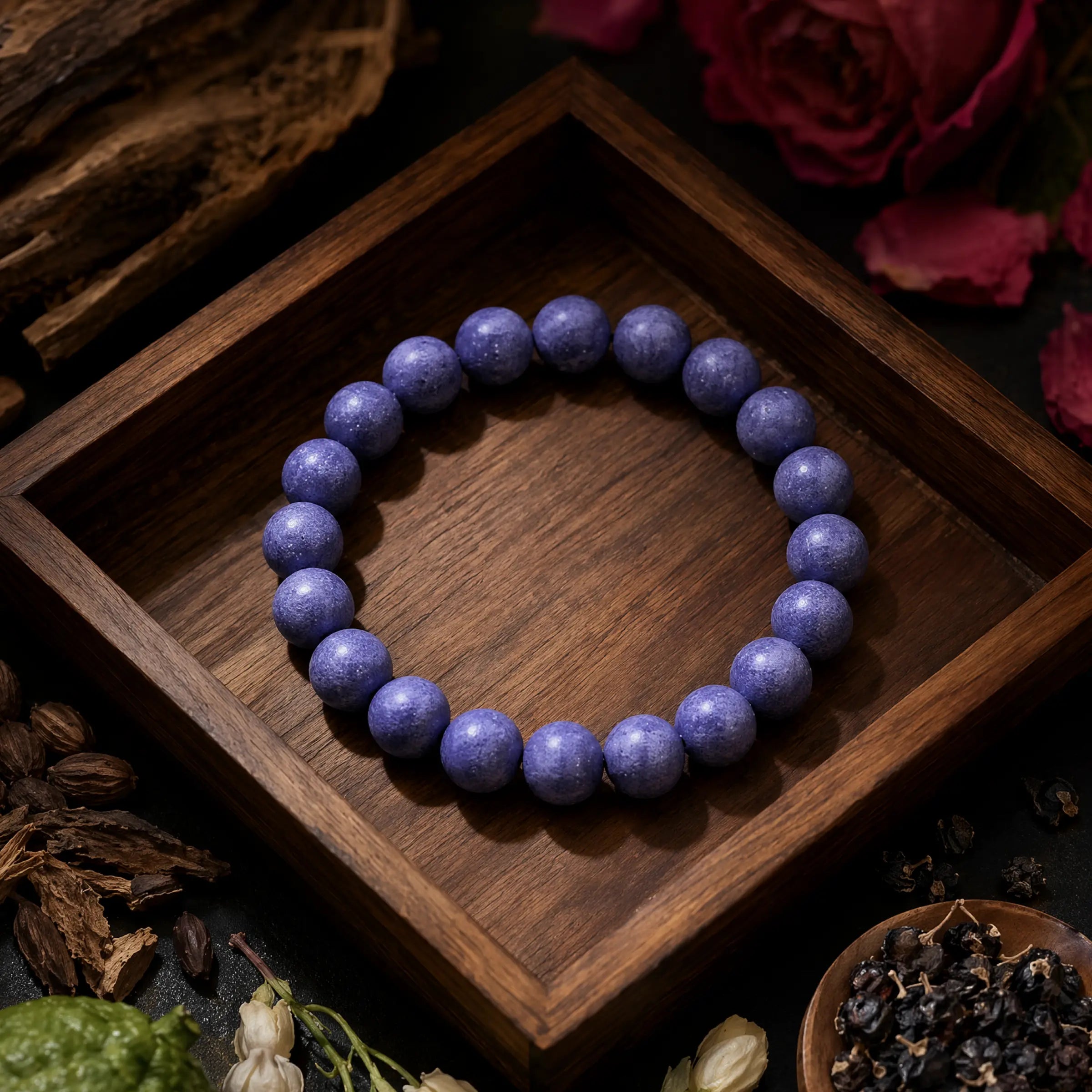 Mood Relief – Calm Heart Herbal Incense Bead Bracelet