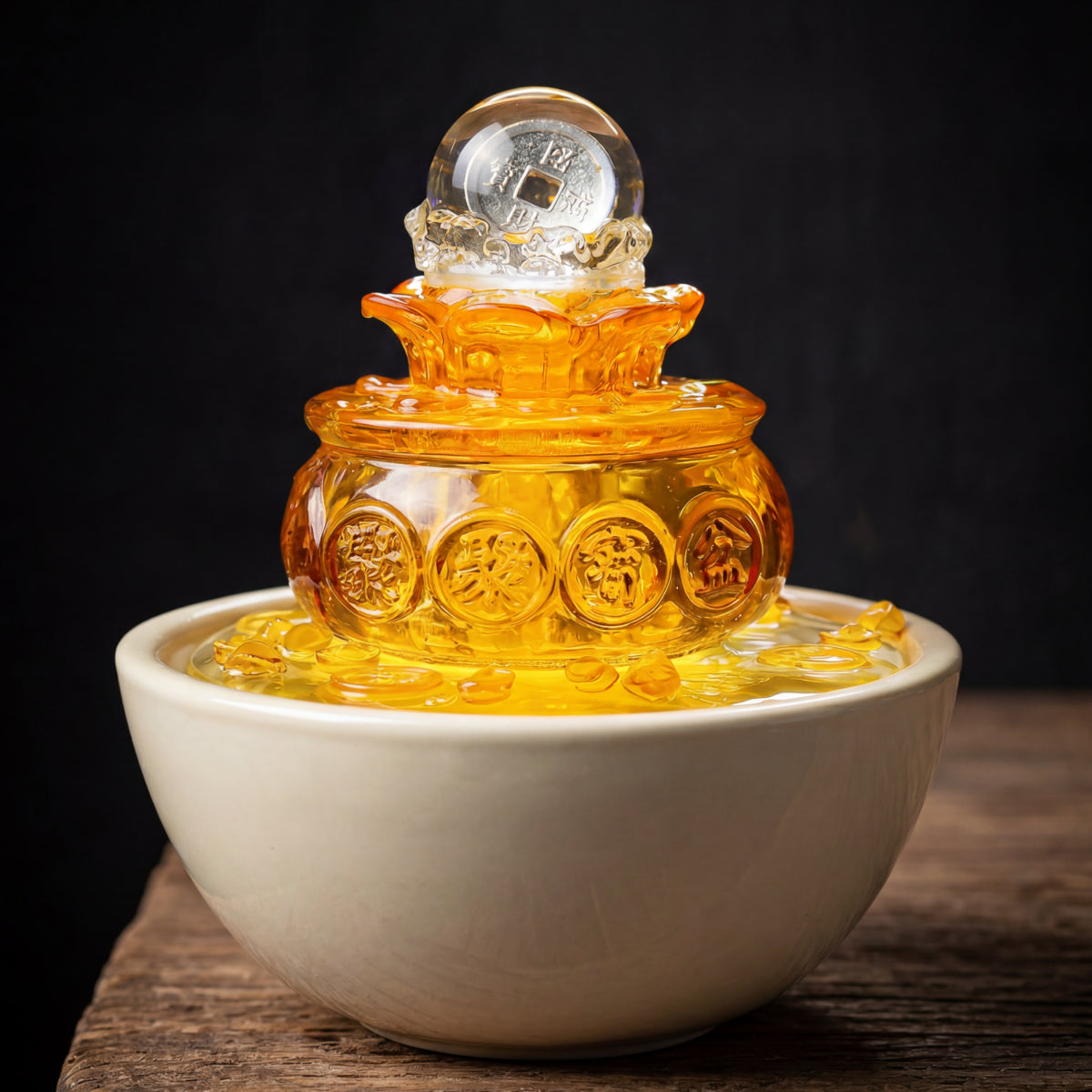 Abundance Flow – Feng Shui Wealth Basin Fountain
