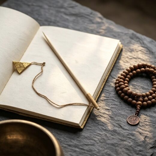 Mindful Presence handcrafted Tibetan paper notebook image 3