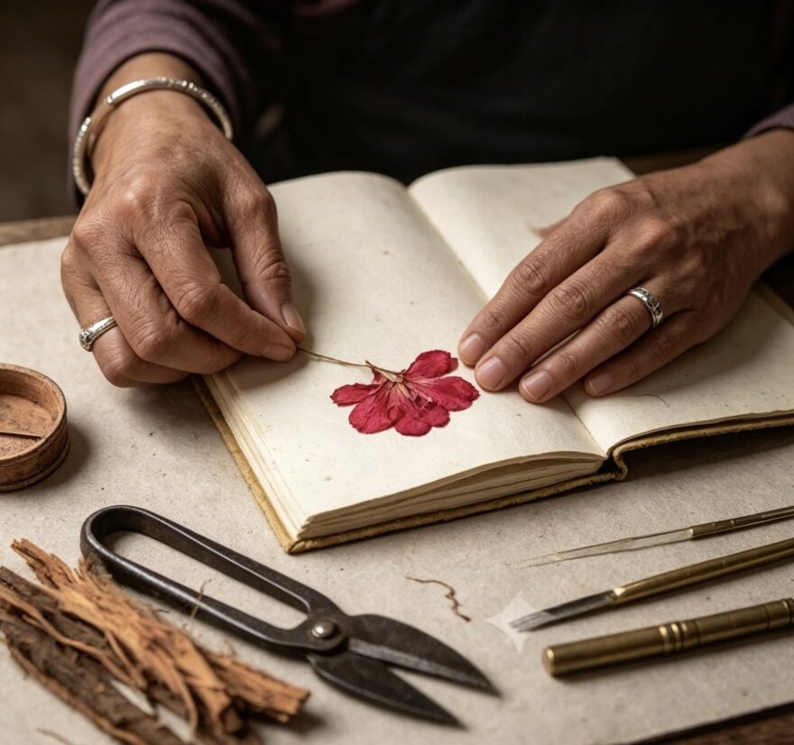 Mindful Presence handcrafted Tibetan paper notebook image 4
